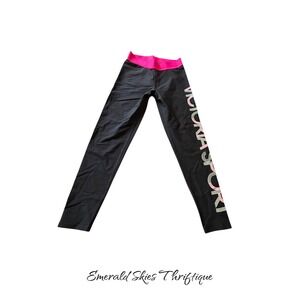 Victoria's secret Victorias sport leggings size small black logo free shipping